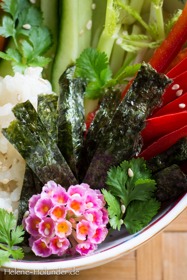 Sushi Salat, vegan, Helene Holunder